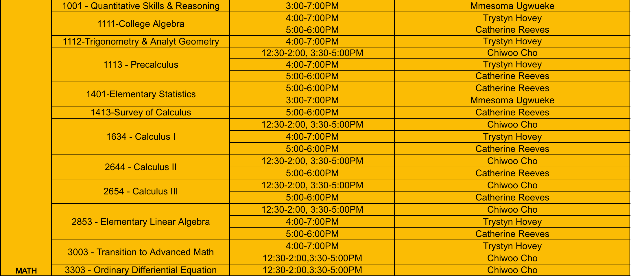 STEM Schedule For Wednesday